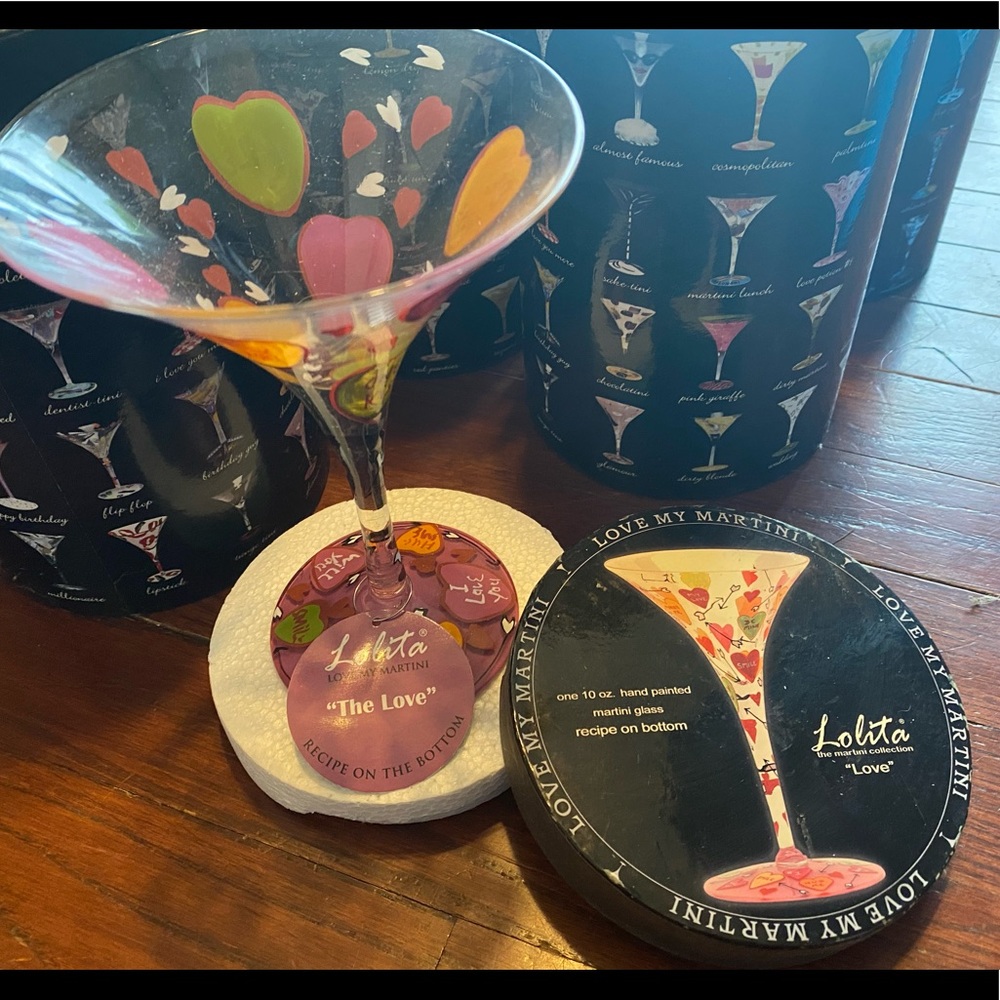 Love Lolita painted martini glass